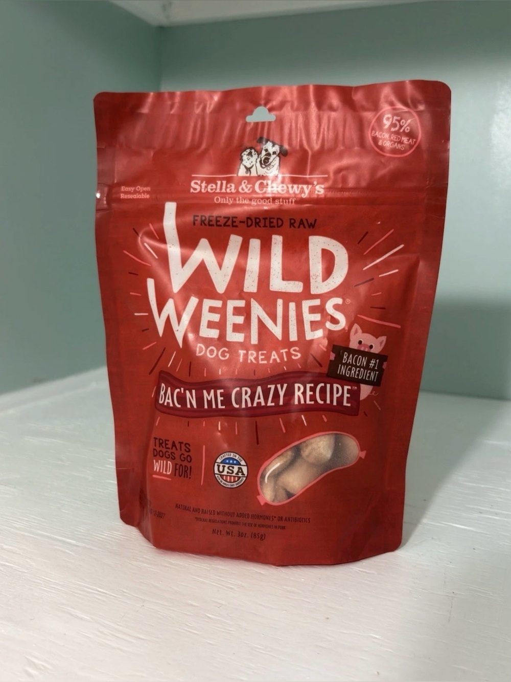 Wild Weenies Pork, Bacon and Beef Flavor Chewy Dog Treats - 3oz